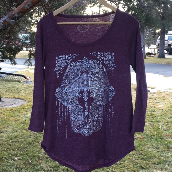 Lucky Brand Tops - Lucky Brand LA California Hamsa Elephant Small